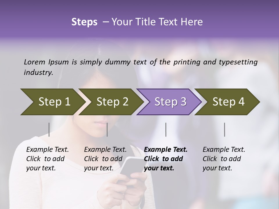 Teenage Harassment Caucasian PowerPoint Template