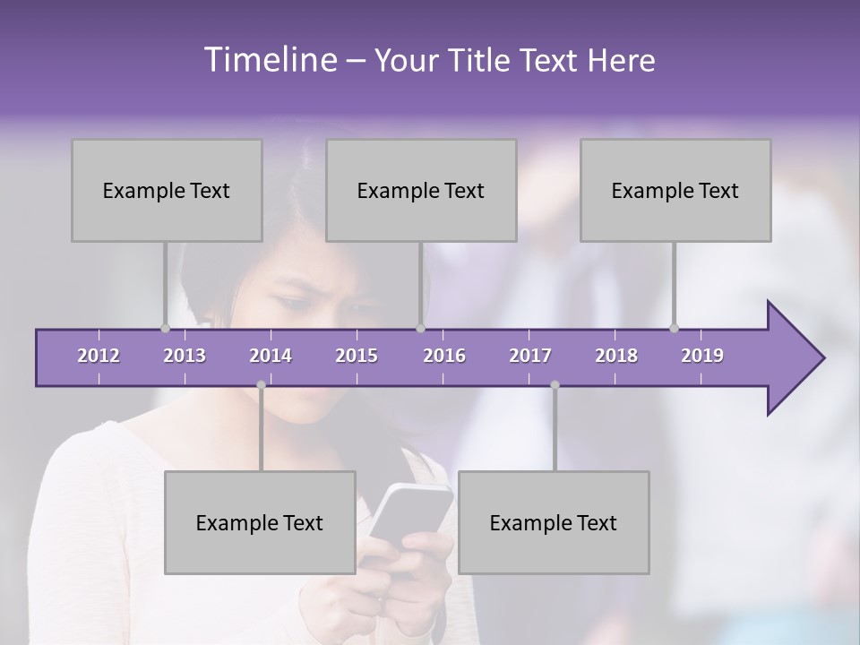 Teenage Harassment Caucasian PowerPoint Template