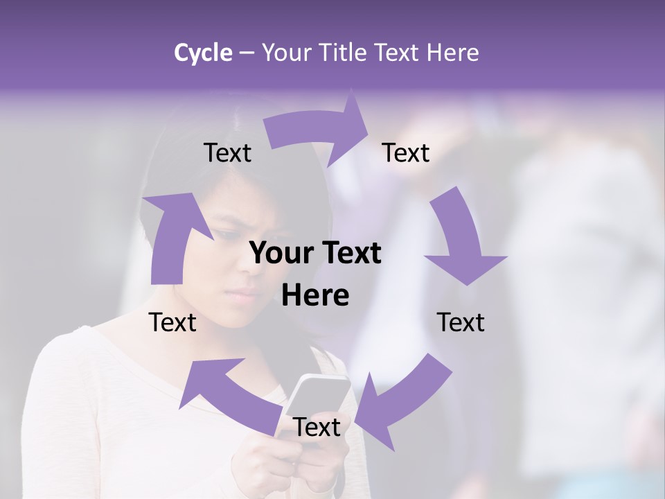 Teenage Harassment Caucasian PowerPoint Template