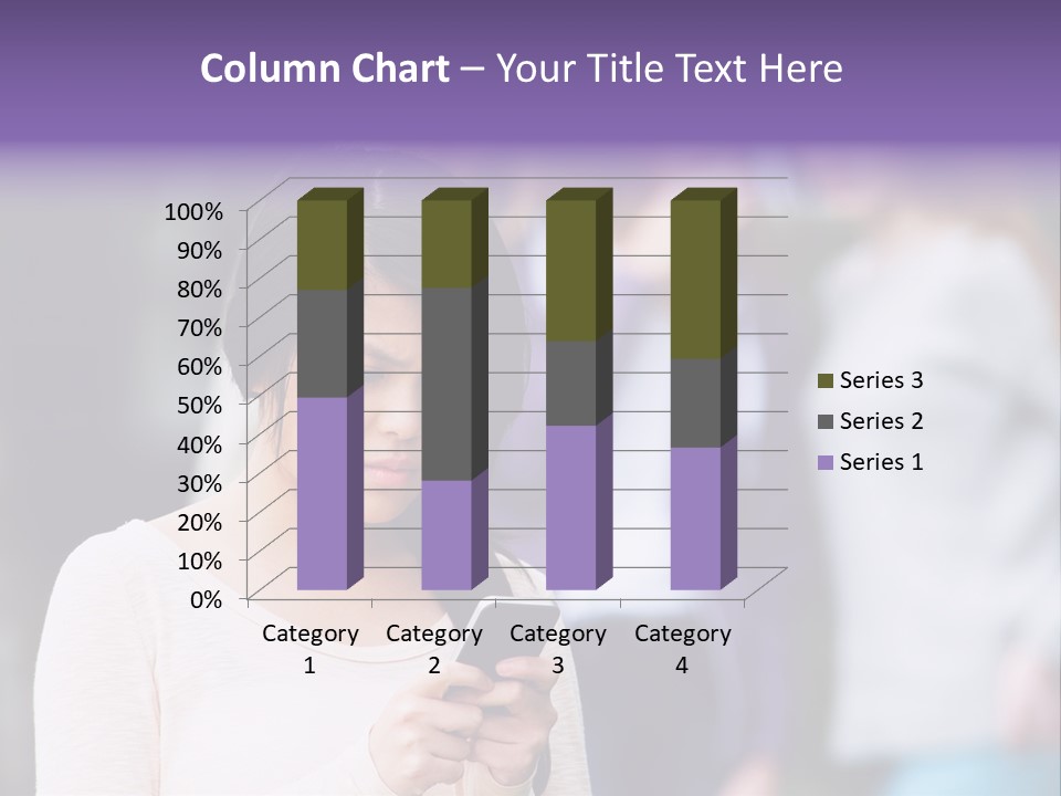 Teenage Harassment Caucasian PowerPoint Template