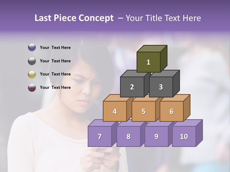 Teenage Harassment Caucasian PowerPoint Template