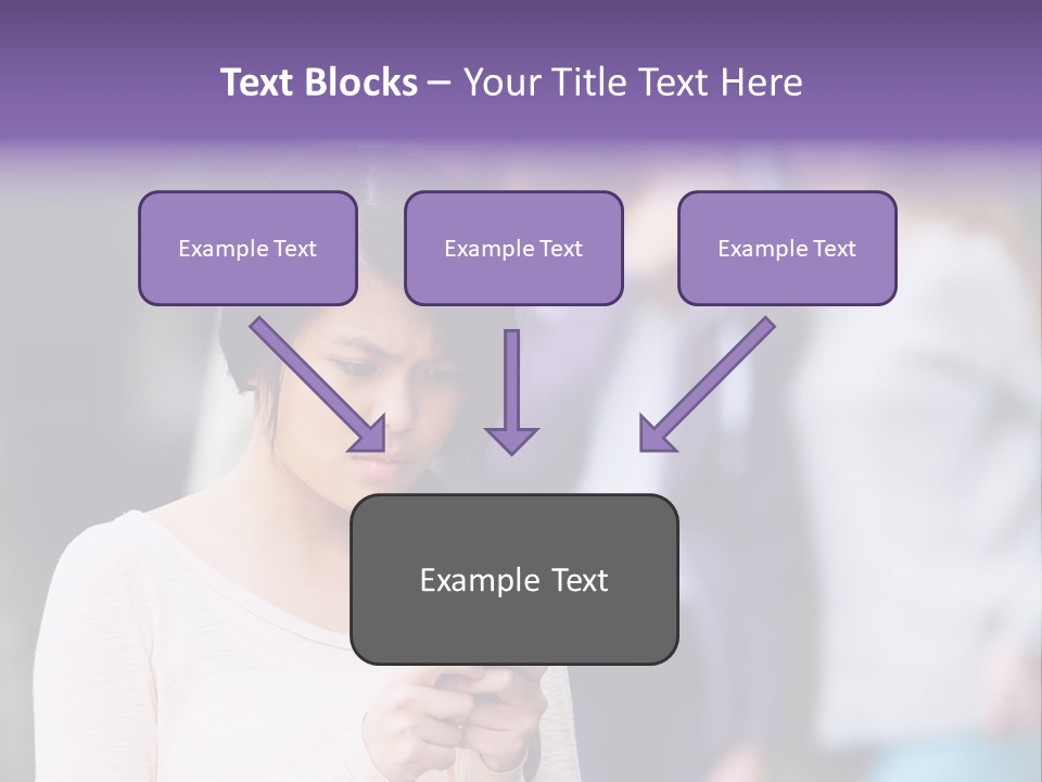Teenage Harassment Caucasian PowerPoint Template