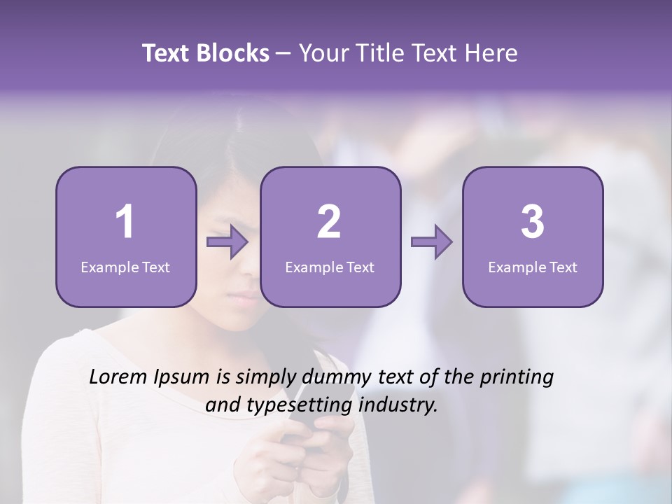 Teenage Harassment Caucasian PowerPoint Template