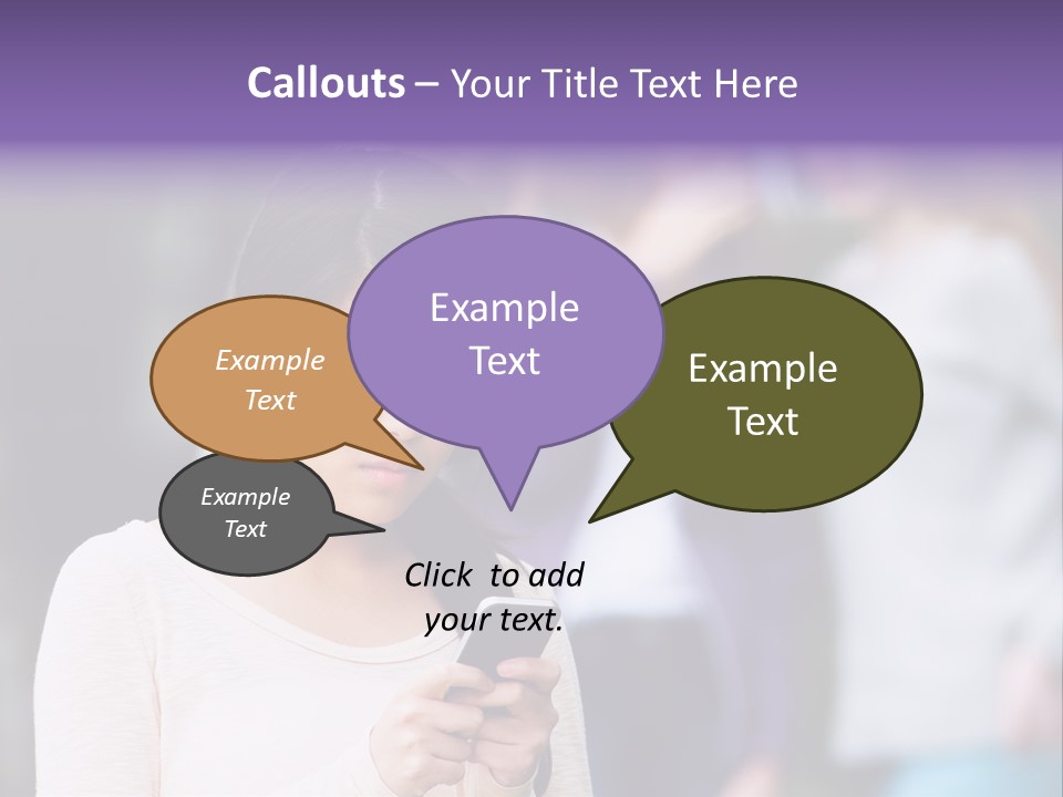 Teenage Harassment Caucasian PowerPoint Template