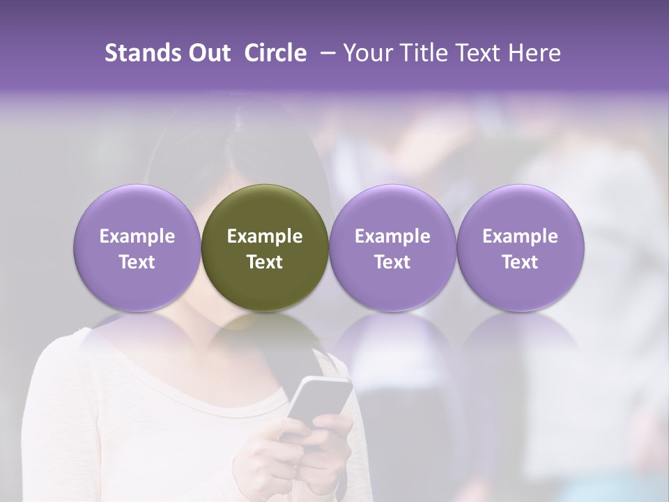 Teenage Harassment Caucasian PowerPoint Template