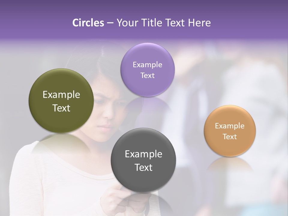 Teenage Harassment Caucasian PowerPoint Template