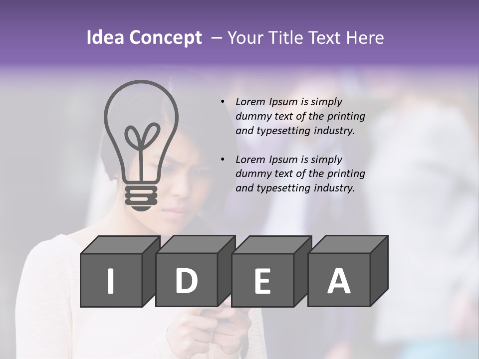 Teenage Harassment Caucasian PowerPoint Template