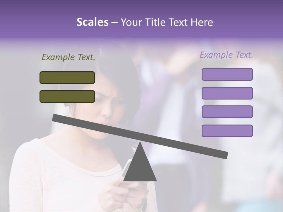 Teenage Harassment Caucasian PowerPoint Template