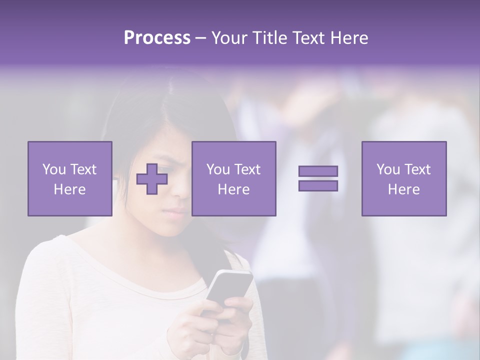Teenage Harassment Caucasian PowerPoint Template