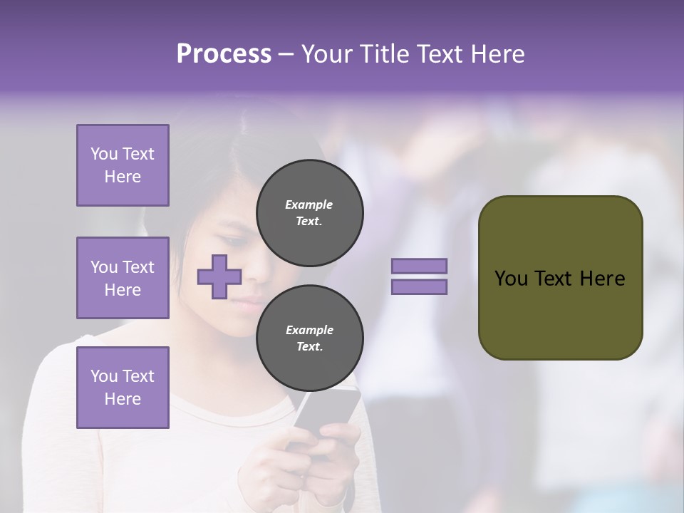 Teenage Harassment Caucasian PowerPoint Template