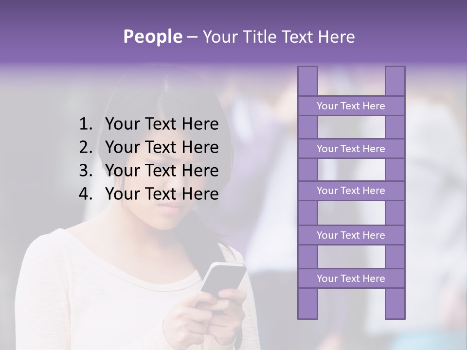 Teenage Harassment Caucasian PowerPoint Template