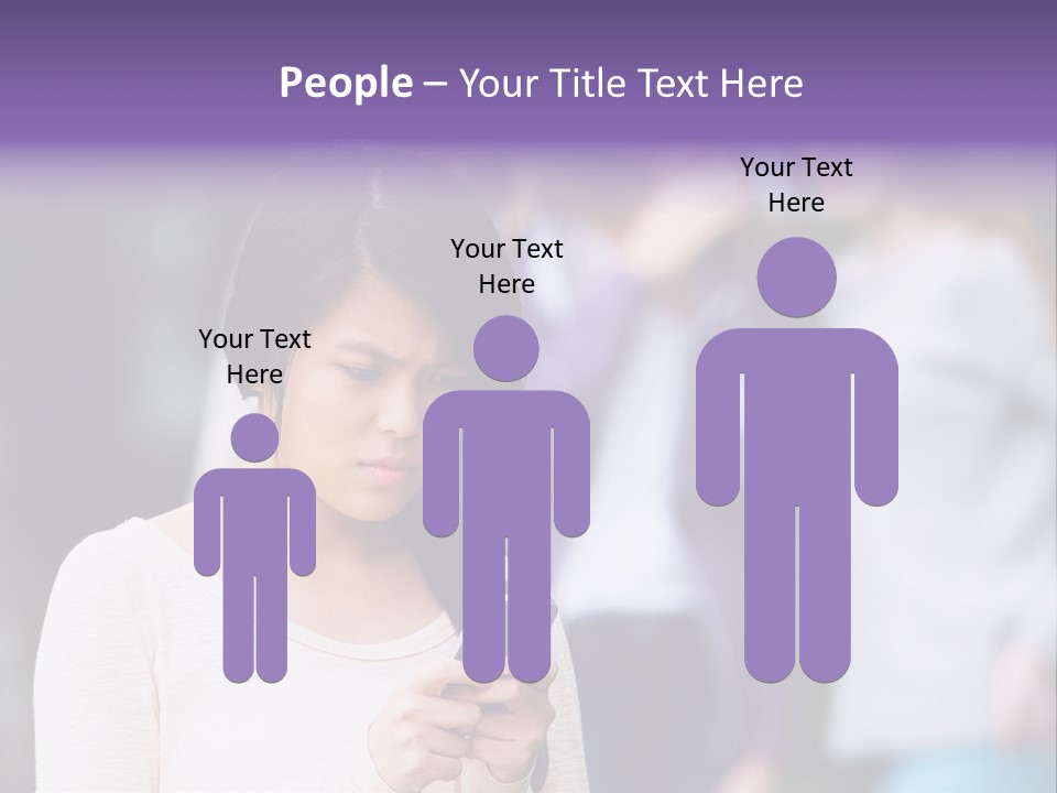 Teenage Harassment Caucasian PowerPoint Template