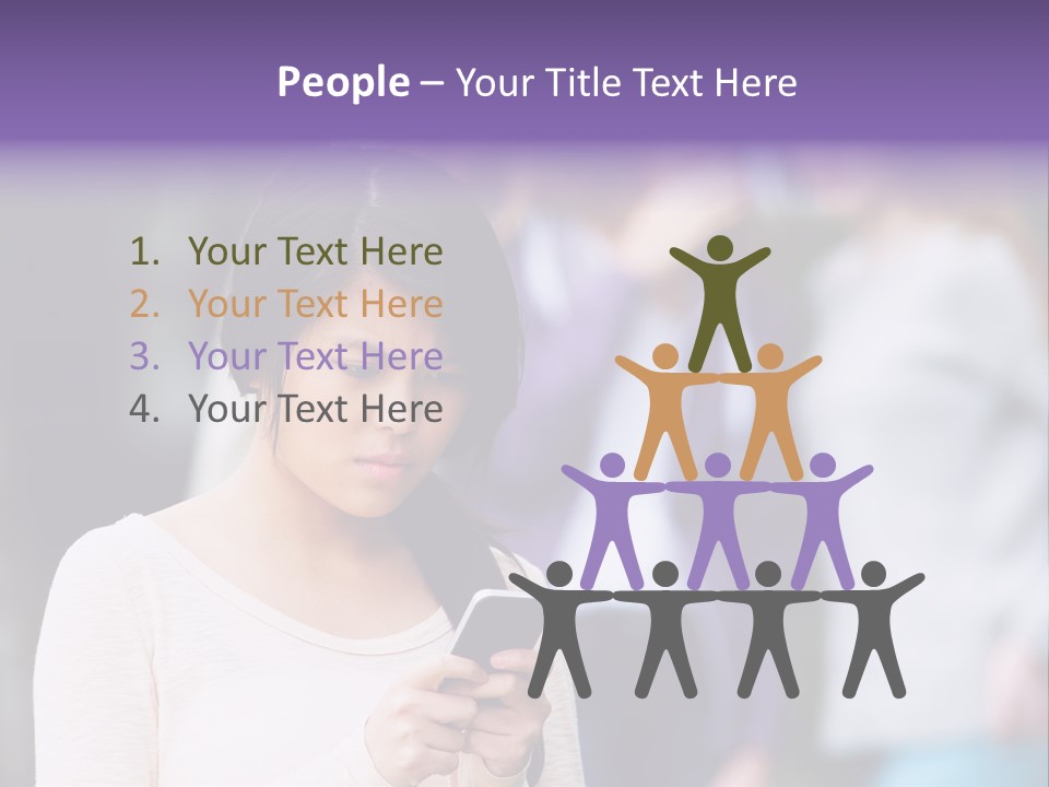 Teenage Harassment Caucasian PowerPoint Template