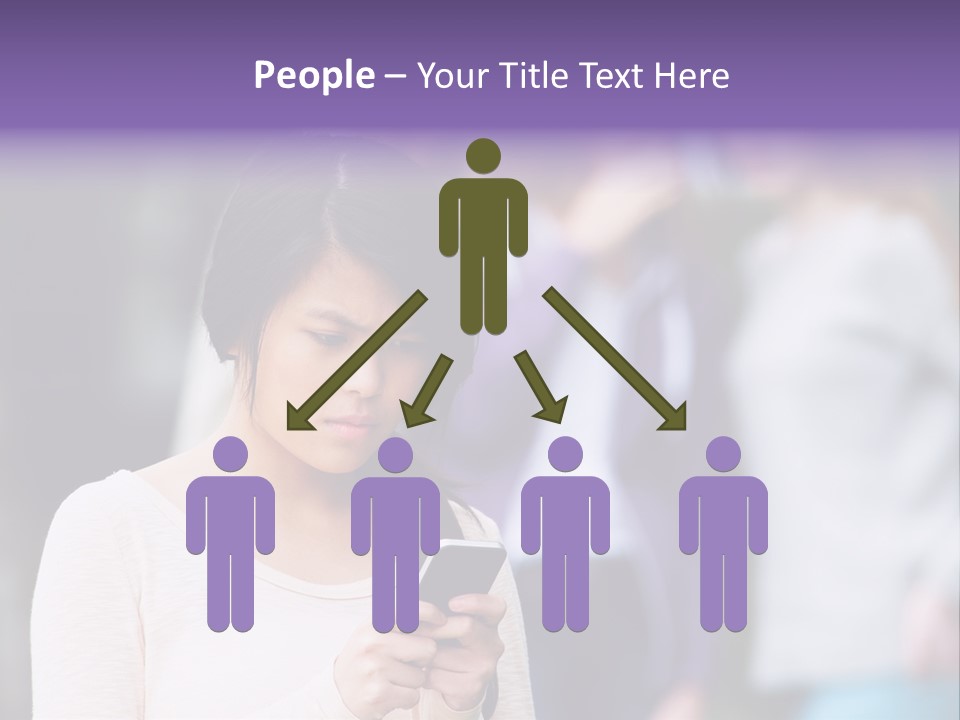 Teenage Harassment Caucasian PowerPoint Template