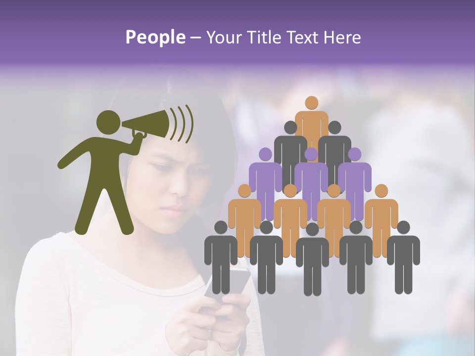 Teenage Harassment Caucasian PowerPoint Template