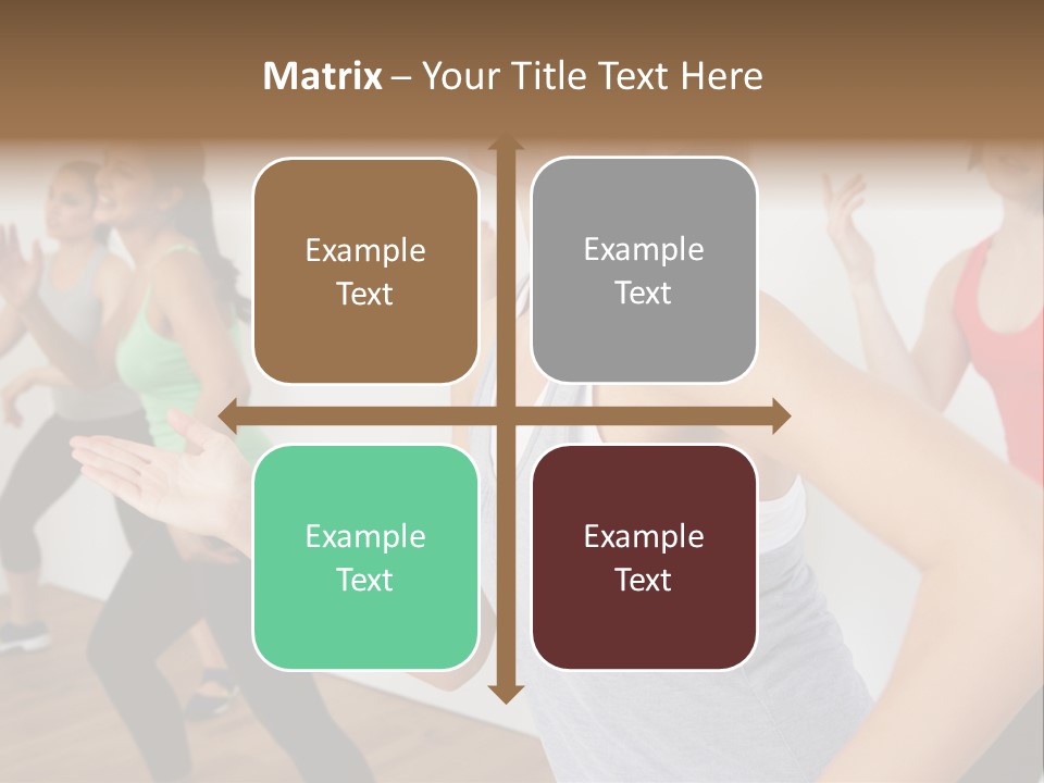 A Group Of Women In A Yoga Class PowerPoint Template