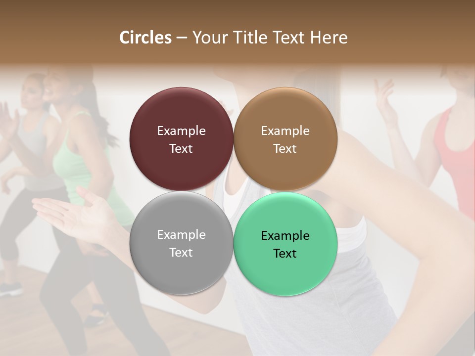 A Group Of Women In A Yoga Class PowerPoint Template