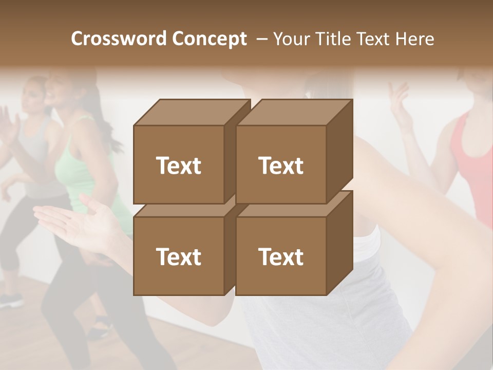 A Group Of Women In A Yoga Class PowerPoint Template