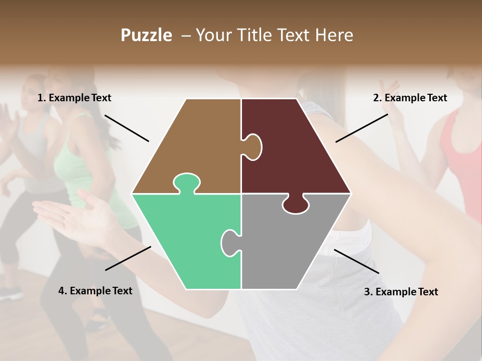 A Group Of Women In A Yoga Class PowerPoint Template