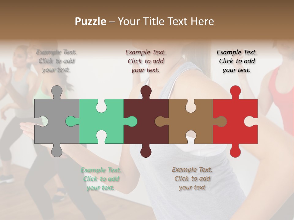 A Group Of Women In A Yoga Class PowerPoint Template