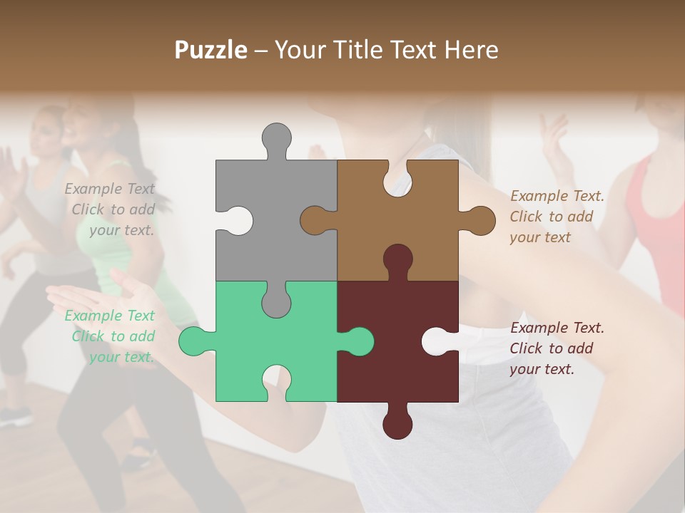 A Group Of Women In A Yoga Class PowerPoint Template