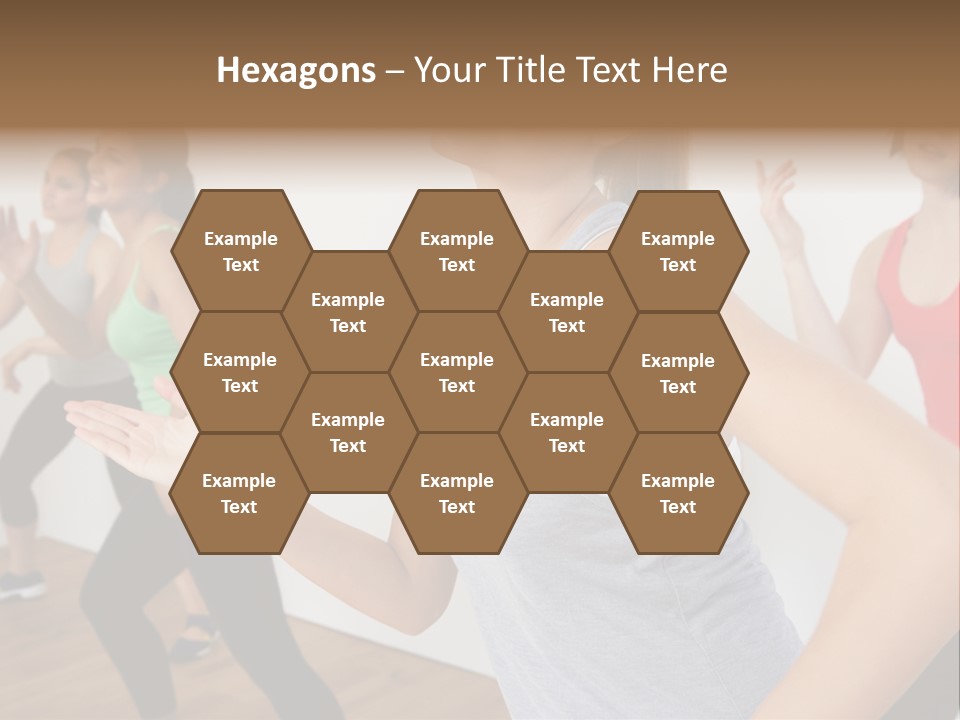 A Group Of Women In A Yoga Class PowerPoint Template