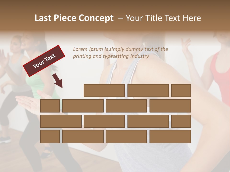 A Group Of Women In A Yoga Class PowerPoint Template