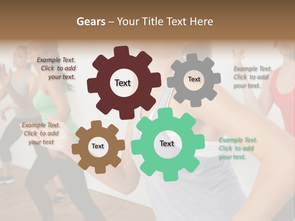 A Group Of Women In A Yoga Class PowerPoint Template