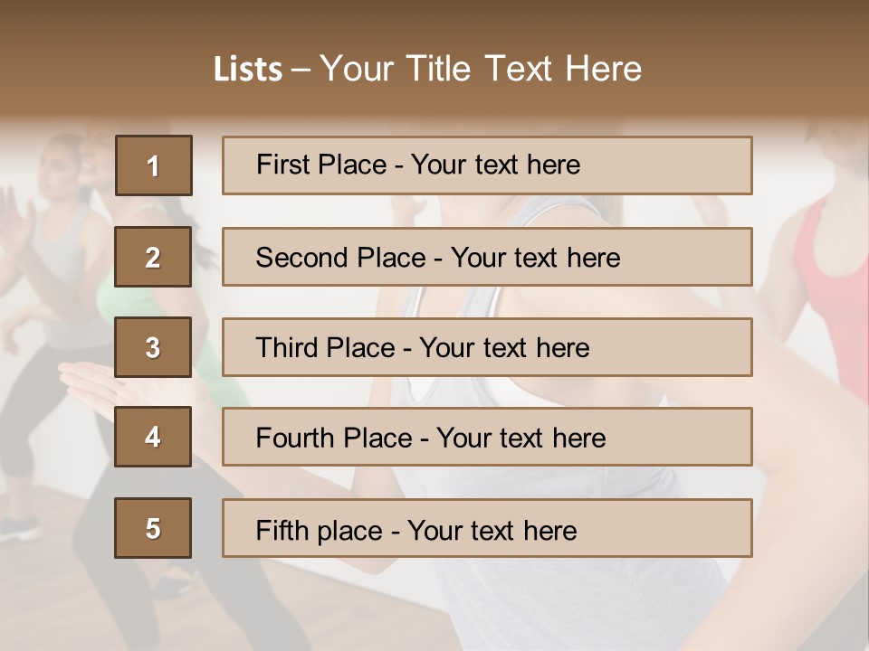A Group Of Women In A Yoga Class PowerPoint Template
