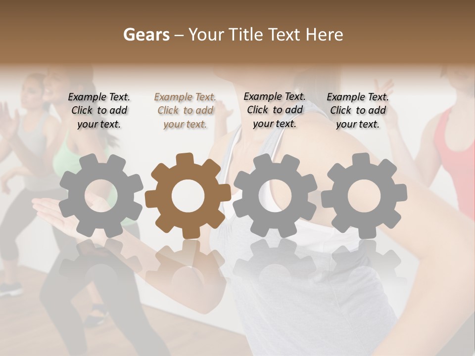 A Group Of Women In A Yoga Class PowerPoint Template