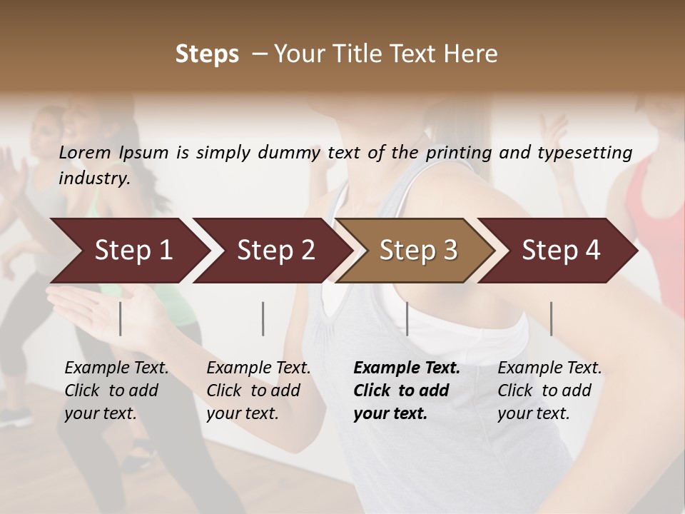 A Group Of Women In A Yoga Class PowerPoint Template