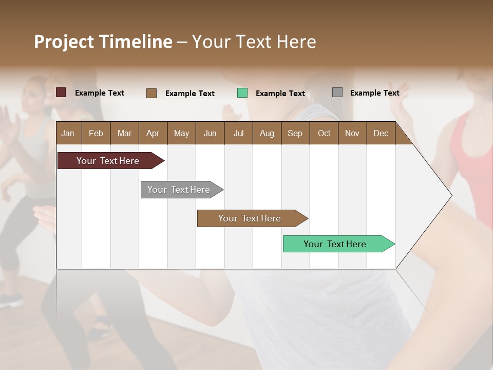 A Group Of Women In A Yoga Class PowerPoint Template