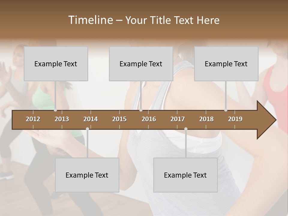 A Group Of Women In A Yoga Class PowerPoint Template