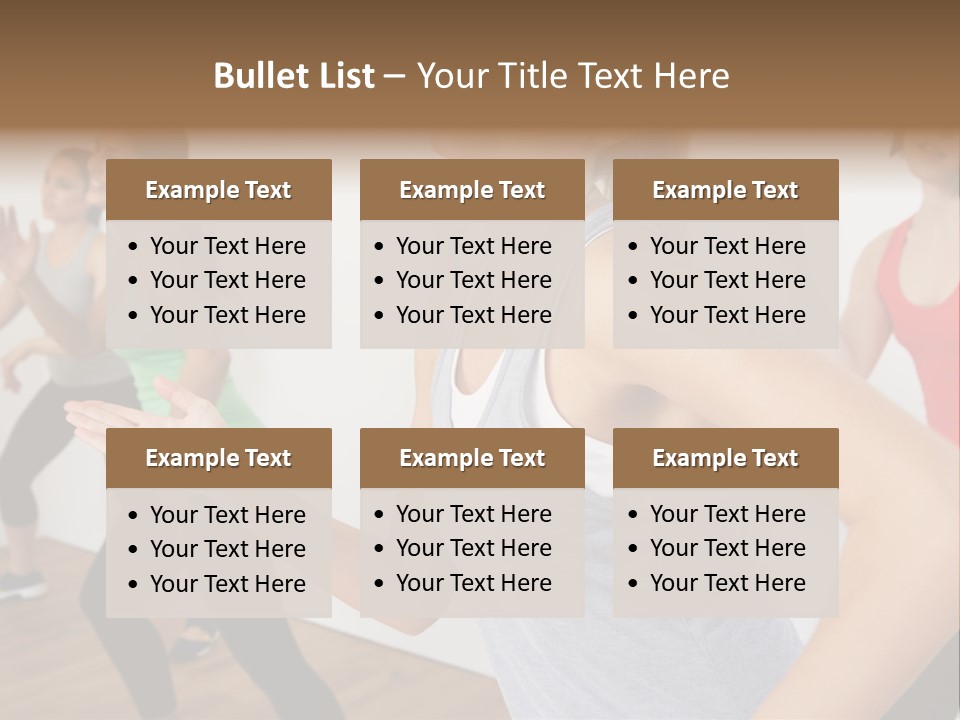 A Group Of Women In A Yoga Class PowerPoint Template