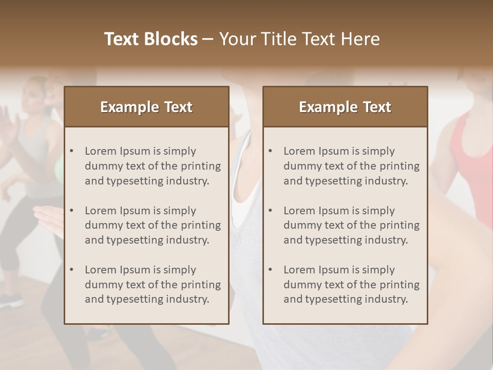 A Group Of Women In A Yoga Class PowerPoint Template