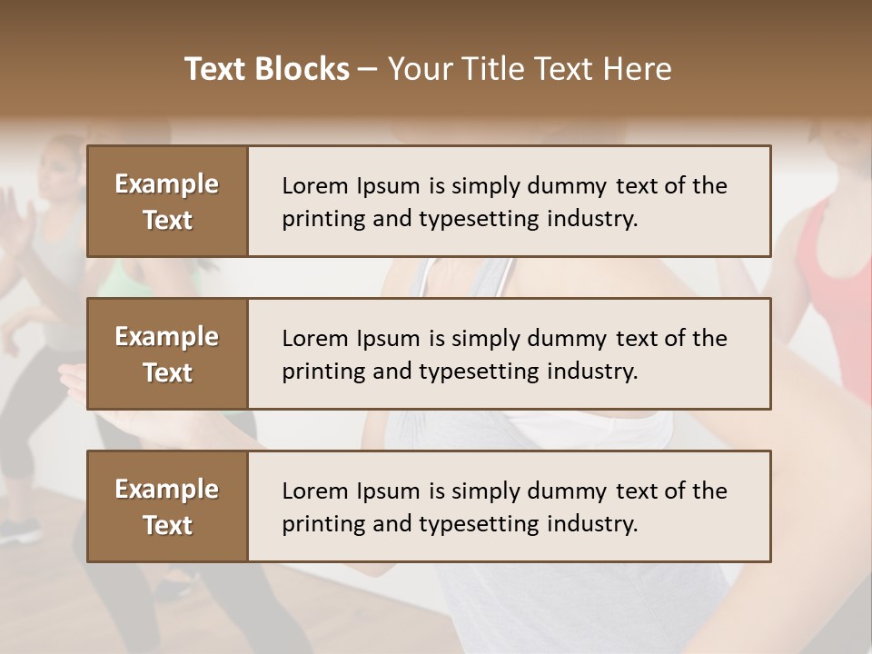 A Group Of Women In A Yoga Class PowerPoint Template