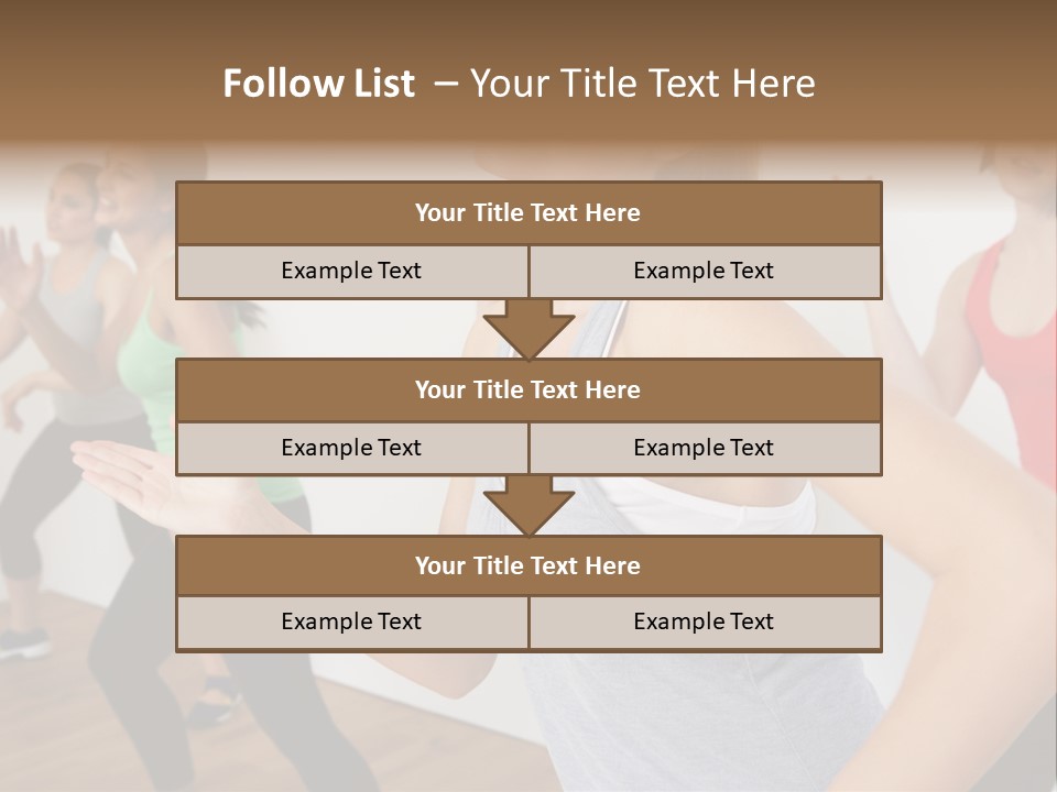 A Group Of Women In A Yoga Class PowerPoint Template