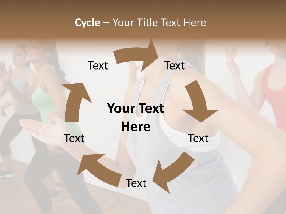 A Group Of Women In A Yoga Class PowerPoint Template