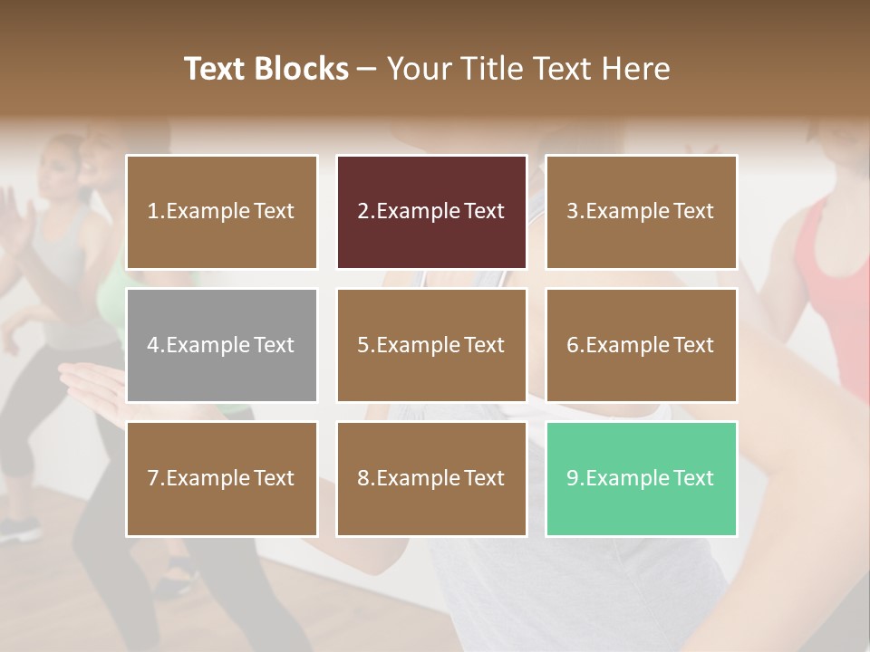 A Group Of Women In A Yoga Class PowerPoint Template