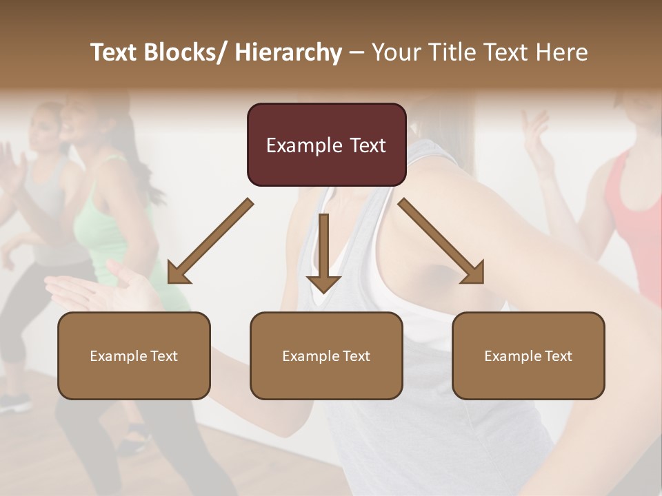 A Group Of Women In A Yoga Class PowerPoint Template