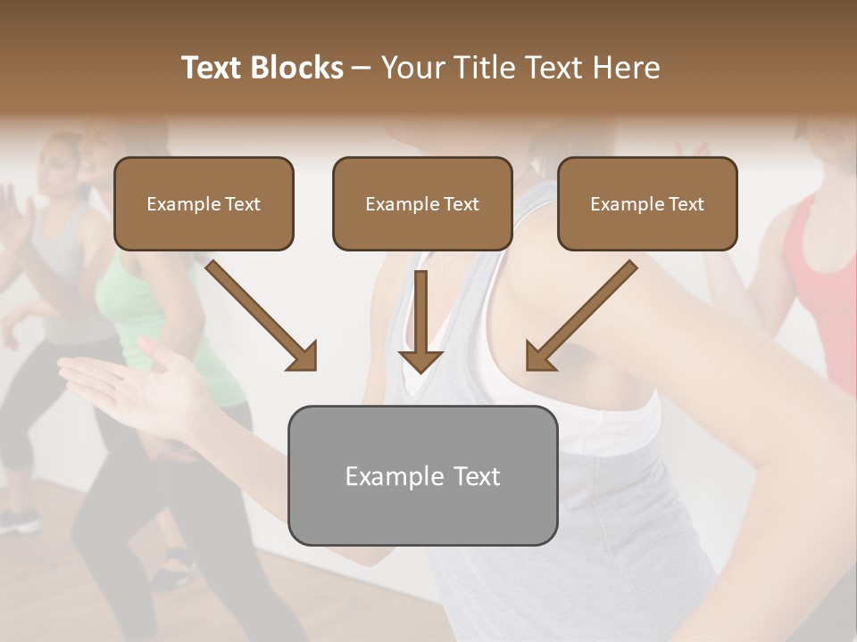 A Group Of Women In A Yoga Class PowerPoint Template