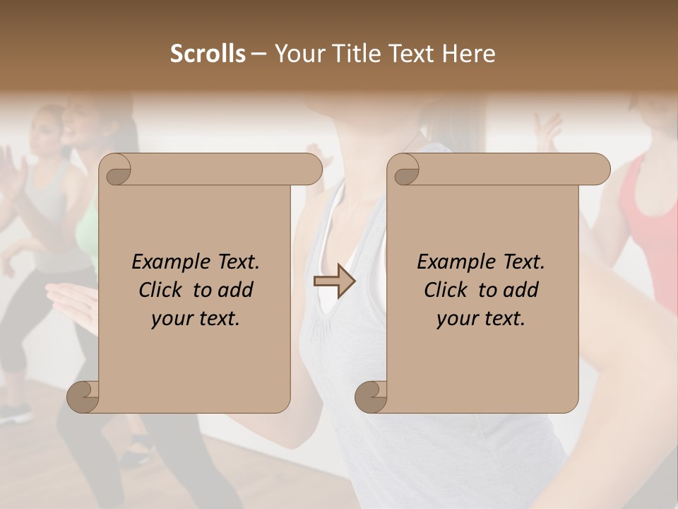 A Group Of Women In A Yoga Class PowerPoint Template