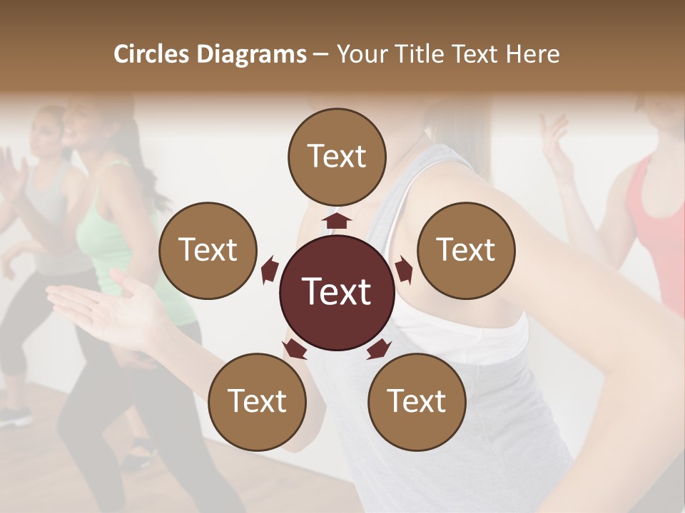 A Group Of Women In A Yoga Class PowerPoint Template