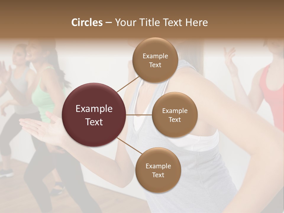 A Group Of Women In A Yoga Class PowerPoint Template