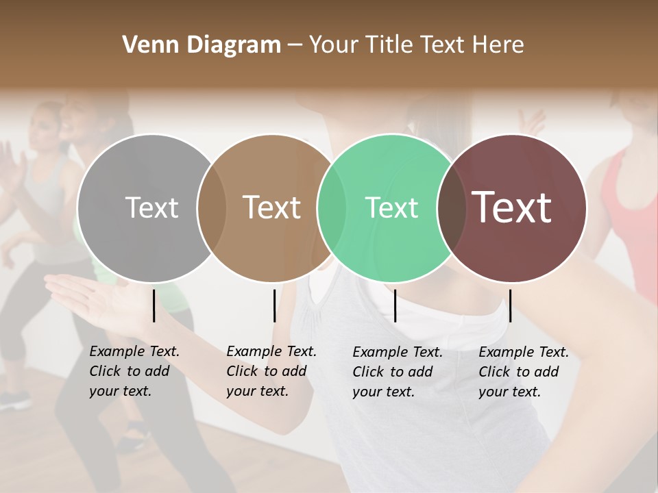 A Group Of Women In A Yoga Class PowerPoint Template