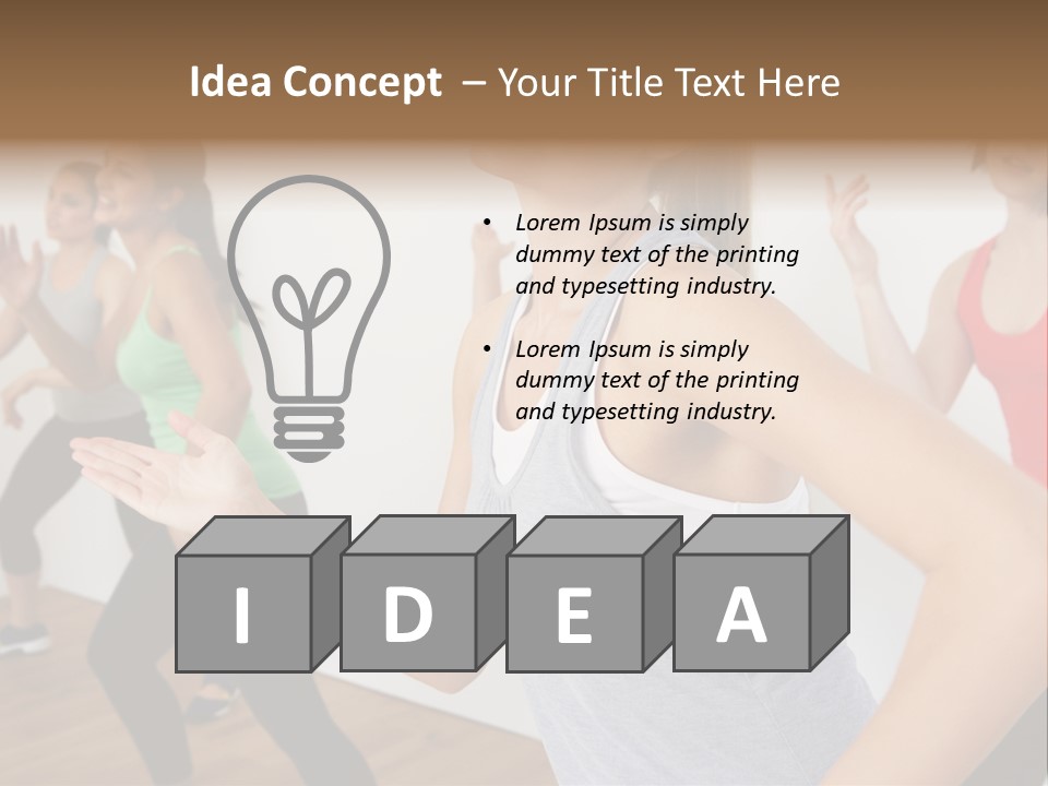 A Group Of Women In A Yoga Class PowerPoint Template