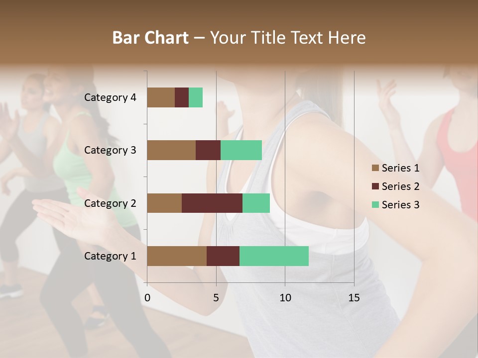 A Group Of Women In A Yoga Class PowerPoint Template