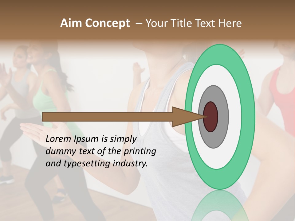 A Group Of Women In A Yoga Class PowerPoint Template