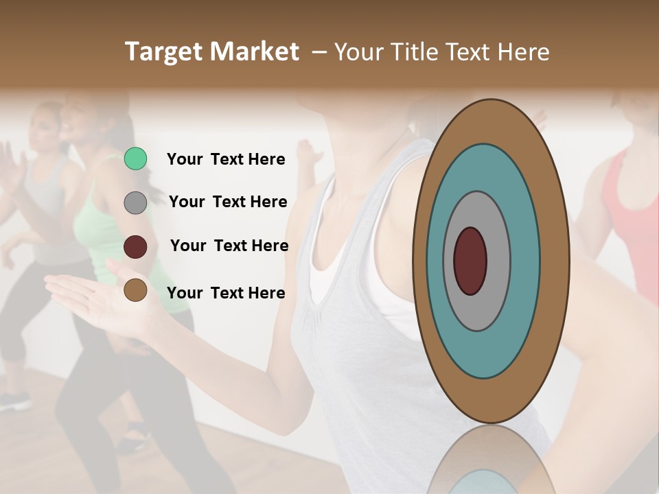 A Group Of Women In A Yoga Class PowerPoint Template