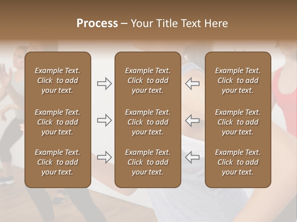 A Group Of Women In A Yoga Class PowerPoint Template